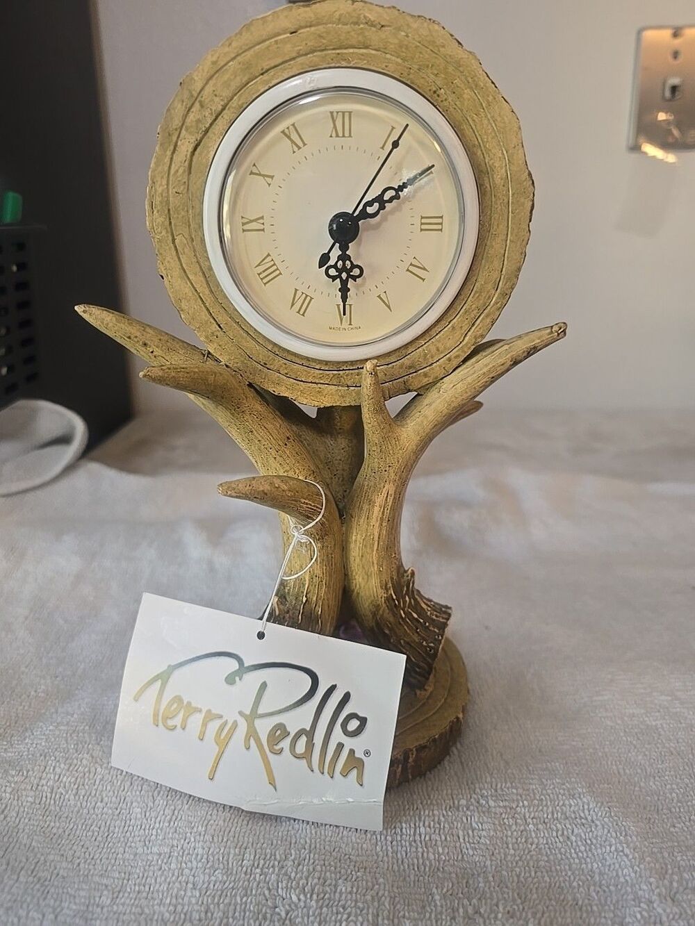 Terry Redlin Faux Antler/wood Clock - Resin